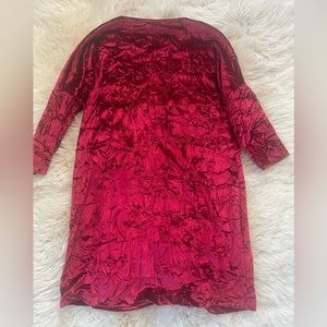Zara Crushed Velvet   minidress size small NWOT